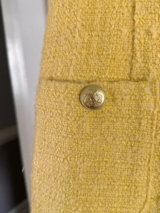 J. Crew Yellow Button-Front Midi Dress - Picture 2 of 9